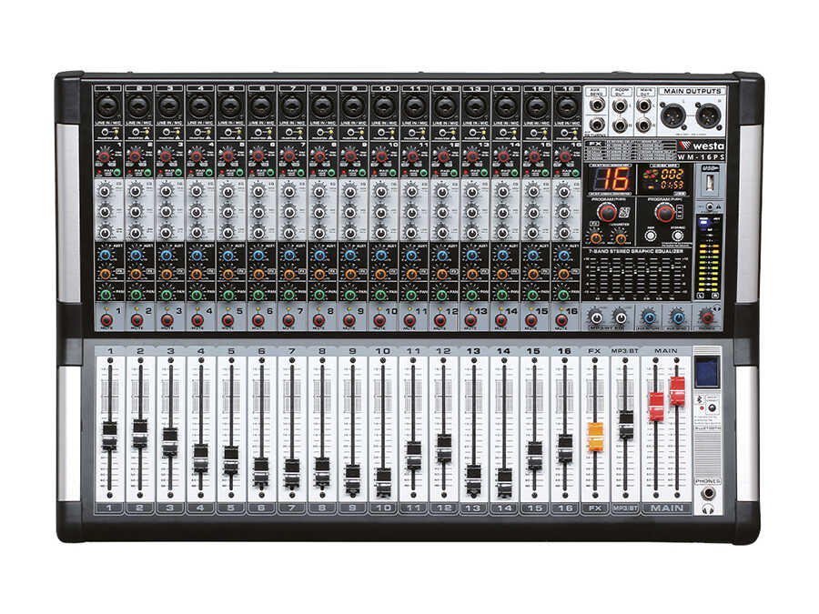  16 Kanal 2 X 500w Power Mikser