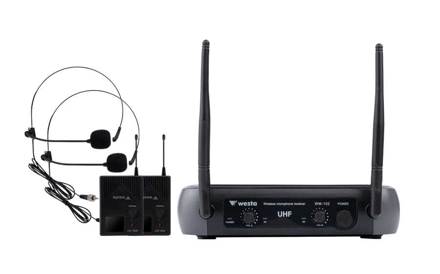  2 Kanal Uhf Yaka (headset) Mikrofon Seti