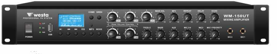  250 Watt 6 Bölge Lcd Ekran Hat Trafolu Amplifier