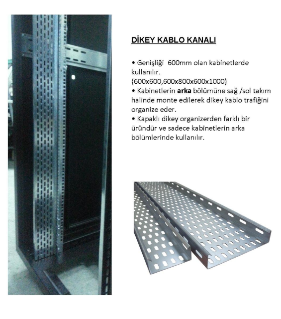  36u Dikey Kablo Kanalı Sağ-sol Tk