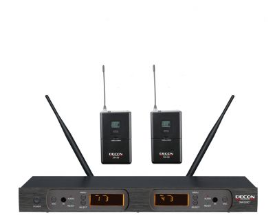 UHF Dijital Çift Anten 100 Kanal Çift Yaka Tipi Telsiz Mikrofon