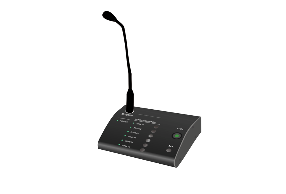 6 Zone Remote Paging Microphone