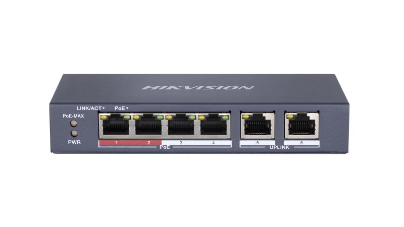  4 Ports Poe + 2 Port Megabit Uplink Switch