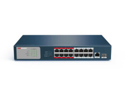 Hikvision - 16 Port 10/100 PoE + 1 Port Gigabit Uplink + 1 SFP Switch
