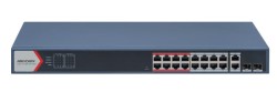 Hikvision - 16 Port Fast Ethernet Akıllı POE Switch