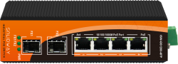 - 4 Port 10/100/1000M PoE Port +2 Port Gigabit SFP Port (120 Watt), Endüstriyel PoE Gigabit Ethernet Switch (Unmanaged)