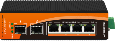 4 Port 10/100/1000M PoE Port +2 Port Gigabit SFP Port (120 Watt), Endüstriyel PoE Gigabit Ethernet Switch (Unmanaged)