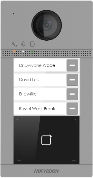 Hikvision - Dört Butonlu Dış Mekan Görüntülü İnterkom Kapı Zili (Wİ-Fİ)