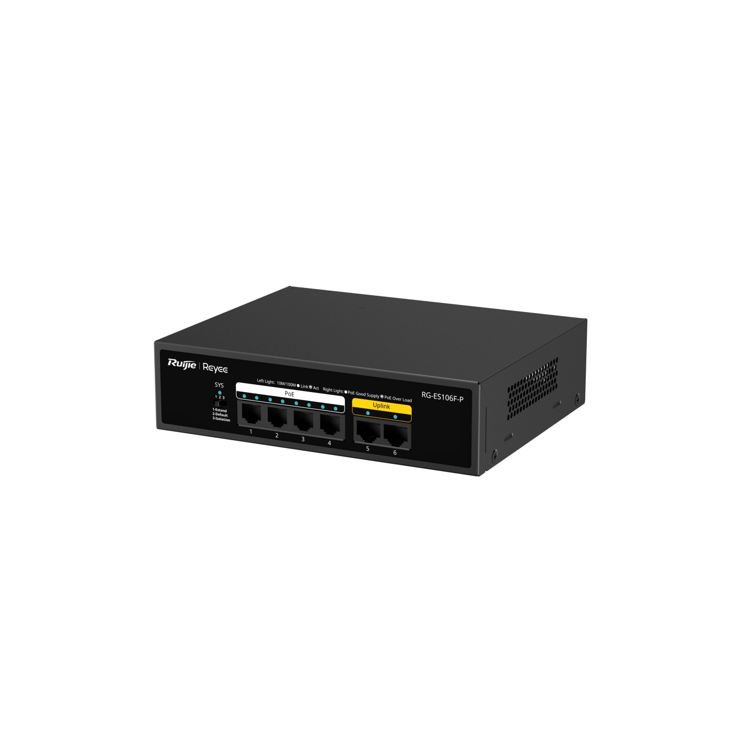  4 Port 100mbps Poe, 2 Port 100mbps Uplink Port Yönetilmez Poe Switch 