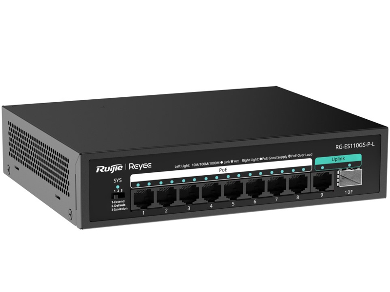  8 Port Gb Poe, 1 Port Gb Uplink, 1 Port Sfp Yönetilmez Poe Switch