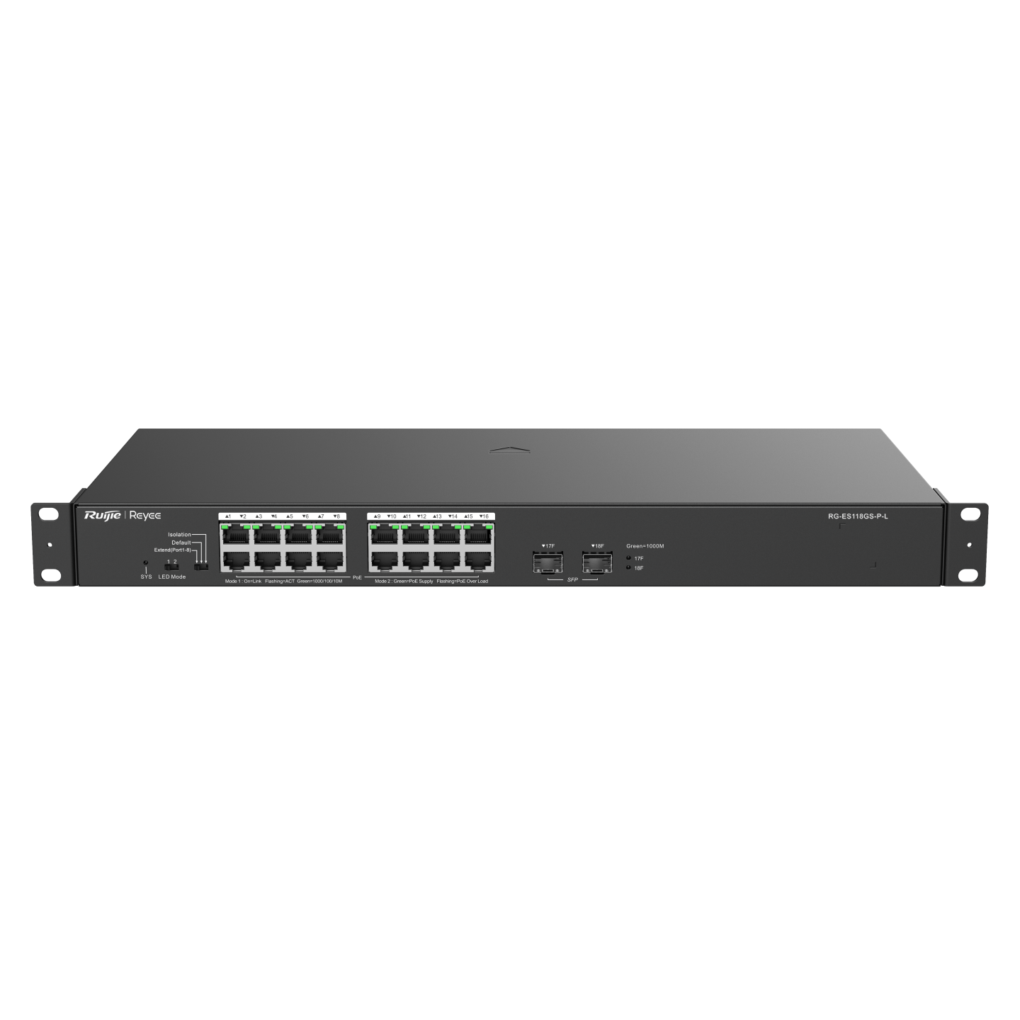 18 Port 10/100/1000 Mbps Yönetilemez Poe Switch