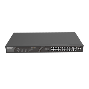 16 Port 100Mbps PoE, 2 Port GB RJ45/1 SFP Combo Ports Yönetilmez PoE Switch 