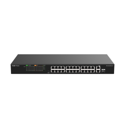24 Port 100Mbps PoE, 2 Port GB RJ45/1 SFP Combo Uplink Ports Yönetilmez PoE Switch 