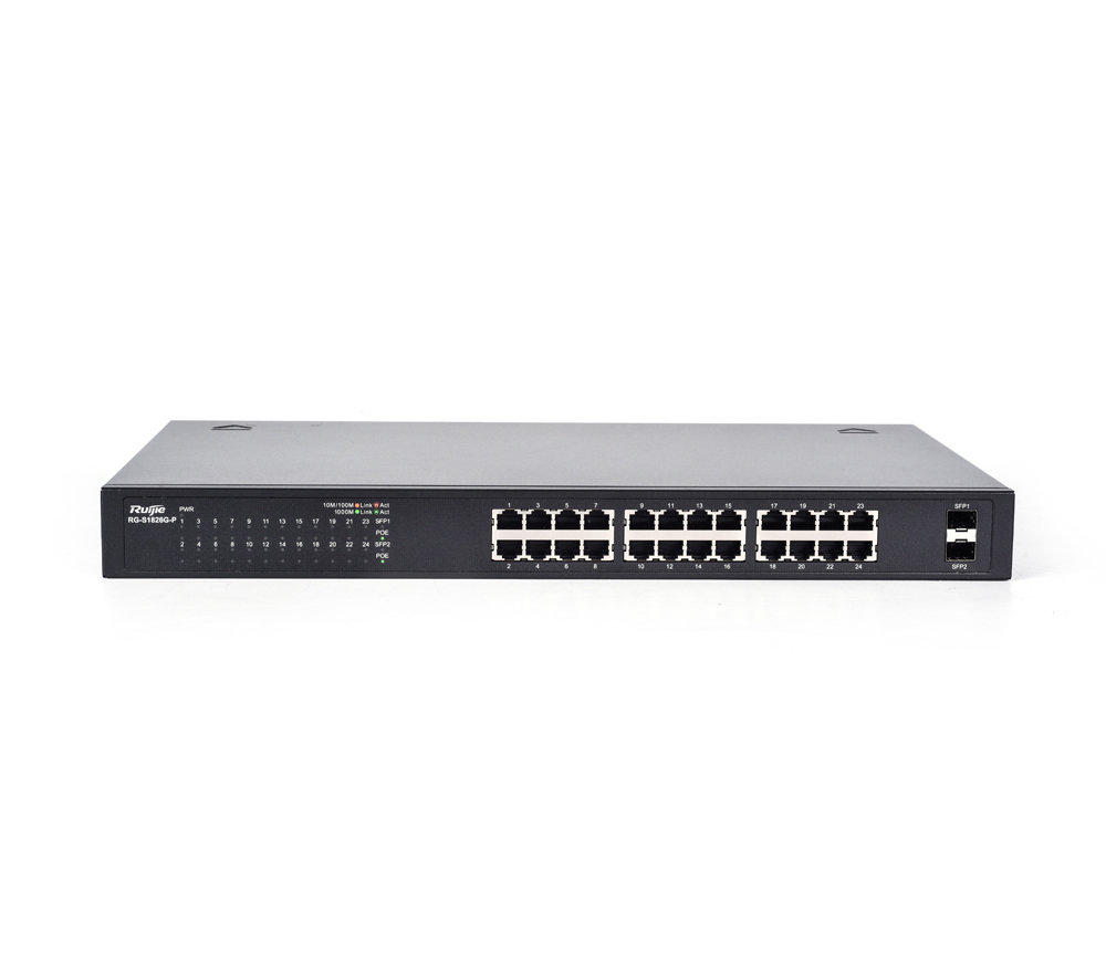 Reyee by Ruijie - 24-Port 10/100Mbps + 1-Upper-link port 10/100/1000Mbps + 1-Combo Port Switch