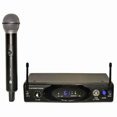 UHF Tek Anten Analog Alıcı El Tipi Telsiz Mikrofon