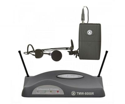 UHF Çift Anten Analog Alıcı Yaka - Headset Ve Entruman Tipi Telsiz Mikrofon
