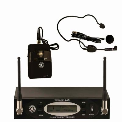 UHF 144 Kanal Çift Anten Dijital Alıcı Yaka - Headset Ve Entruman Tipi Telsiz Mikrofon Seti