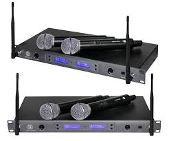 UHF 100 Kanal Çift Anten Dijital Alıcı Çift El Tipi Telsiz Mikrofon Seti