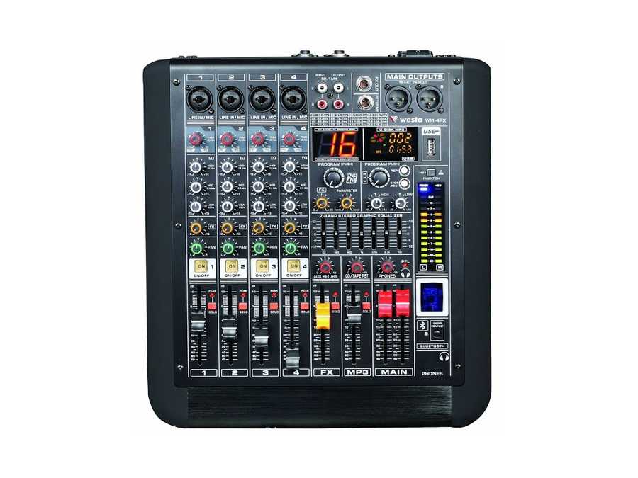 4 Kanal Mono / 1 Kanal Stereo Power Mixer (2x280watt)