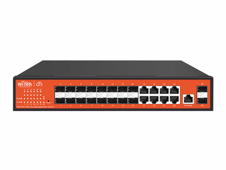  18sfp+8ge 802.3af/at Cloud L2 Managed Fiber Aggregation Switch