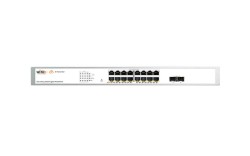 Wi-Tek - 16 Port GB PoE Ports 2 Port GB SFP Port Cloud Easy Smart PoE Switch