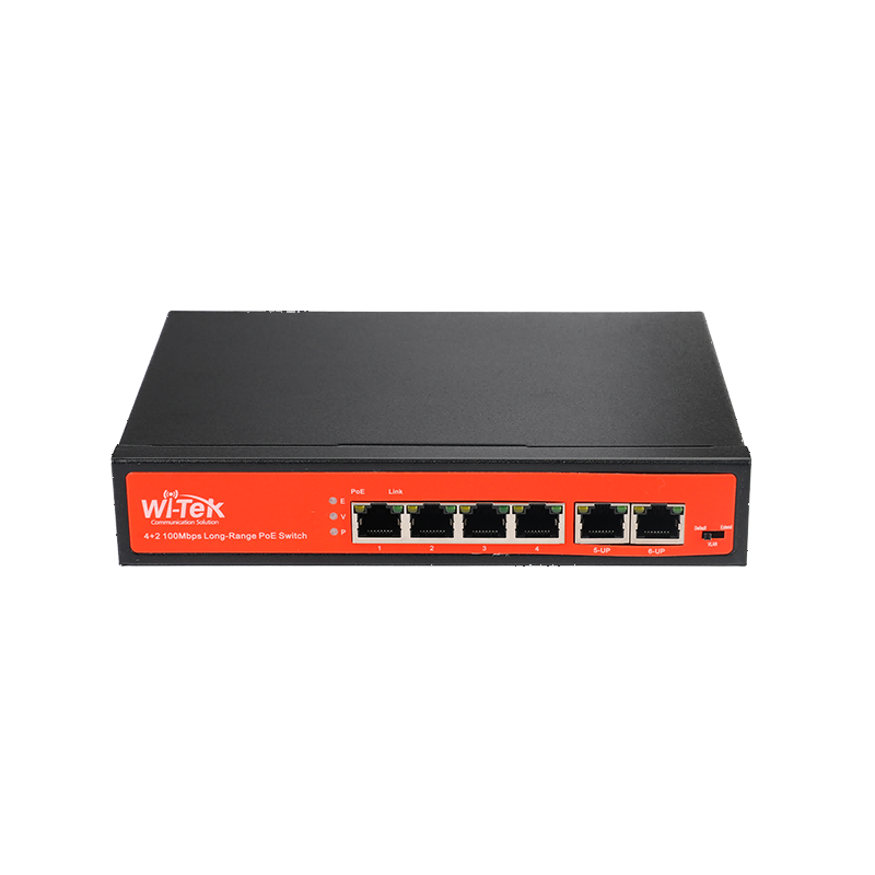 Wi-Tek - 4 Port Poe 250Mt. Mesafe Hi-Poe Switch