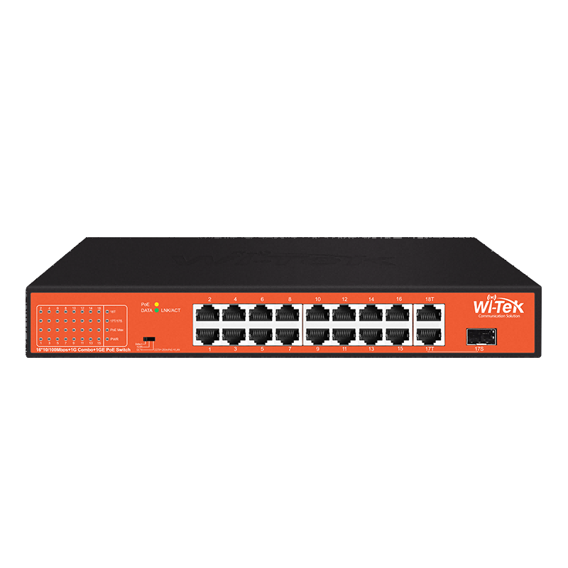 16 Port Poe 250Mt. Mesafe Switch - Thumbnail