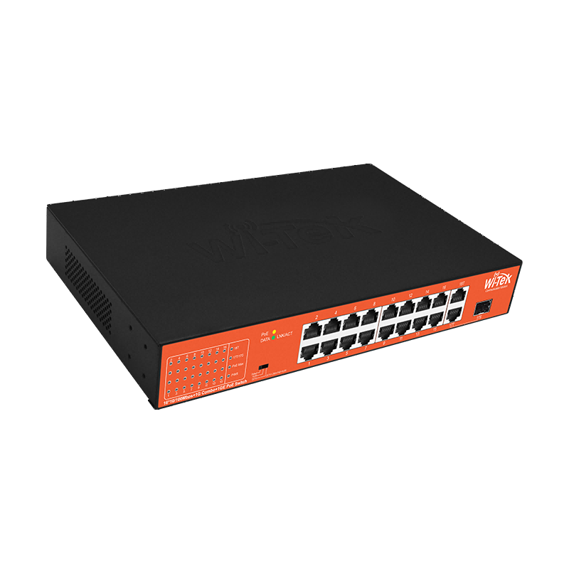 16 Port Poe 250Mt. Mesafe Switch - Thumbnail