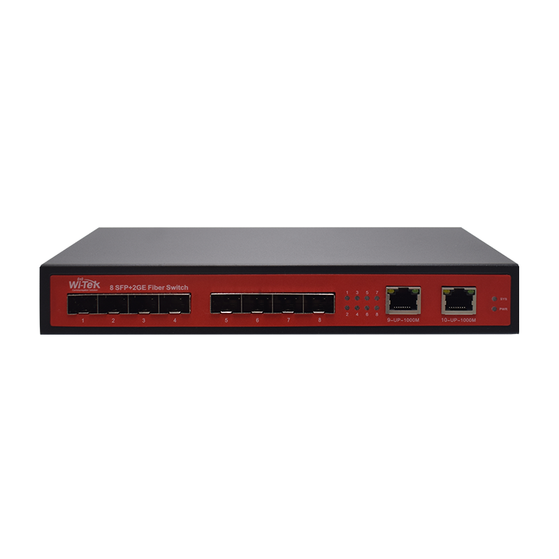  8sfp+2ge Gigabit Rack-mountable Fiber Ethernet Switch