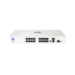 16 Port Megabit PoE, 2 Port Gigabit Uplink, 1 SFP Port Switch