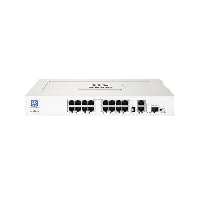 16 Port Megabit PoE, 2 Port Gigabit Uplink, 1 SFP Port Switch
